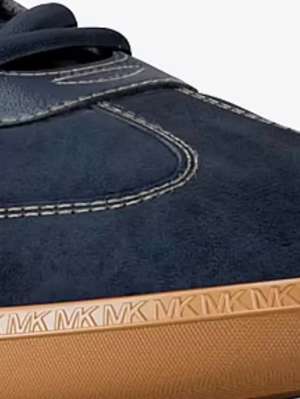 Michael Kors Navy Suede Sneakers Gum Sole Retro Low Top Designer Shoes size 7.5